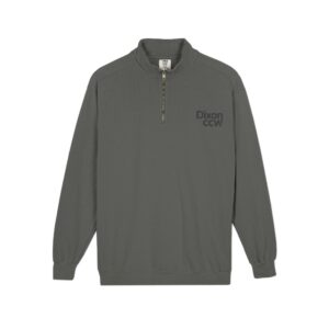 Quarter-Zip Sweatshirt — Minimal 'Dixon Crew' Logo Pullover